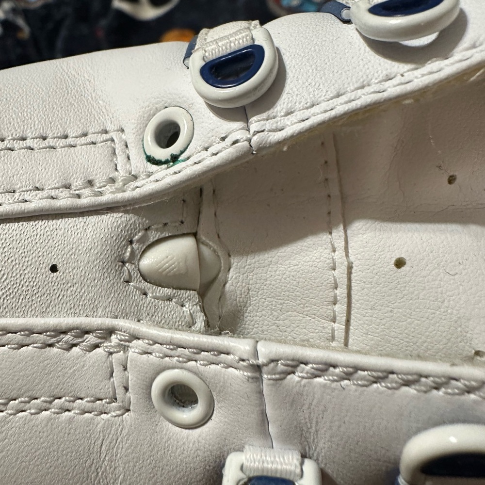K-Swiss Classic White Sneakers with Navy Stripes - Picture 6 of 13